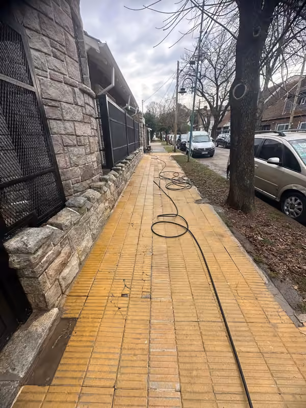 Vereda después del hidrolavado